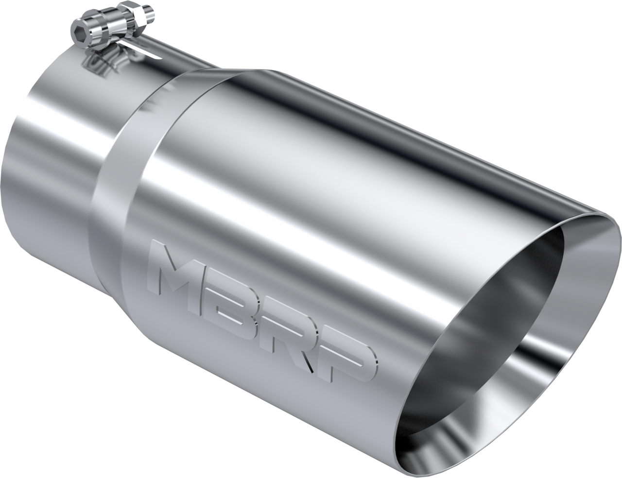 MBRP Tip, 6" O.D. Angled Rolled End 5" inlet 12" length